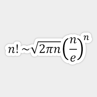 Stirling Approximation Of Factorial - Calculus And Math Sticker